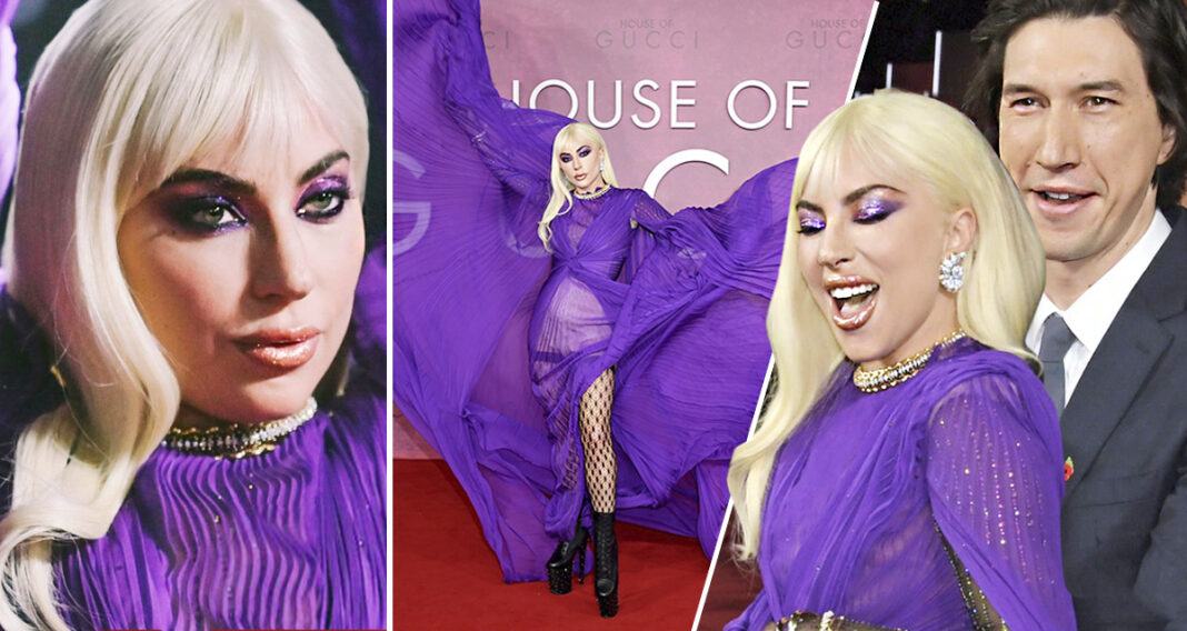 Like a butterfly Lady Gaga chose an air outfit for the premiere of the film House of Gucci  Mainstyle